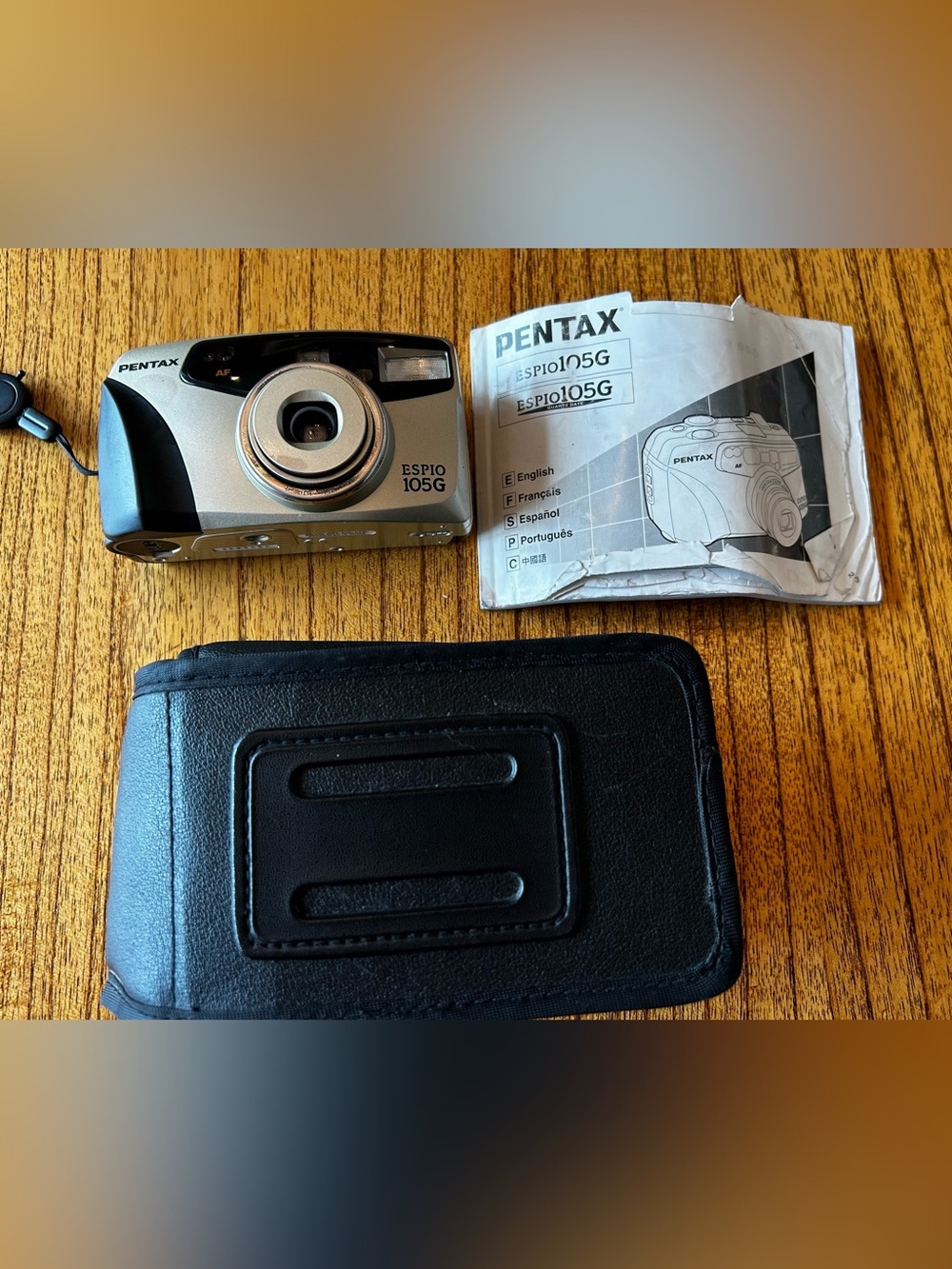 Pentax Espio 105G Compact Film Camera - Silver and Black